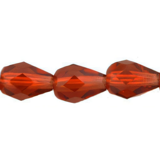 Czech Fire-Polish 7 x 5mm - Teardrop Rufous (25pcs)