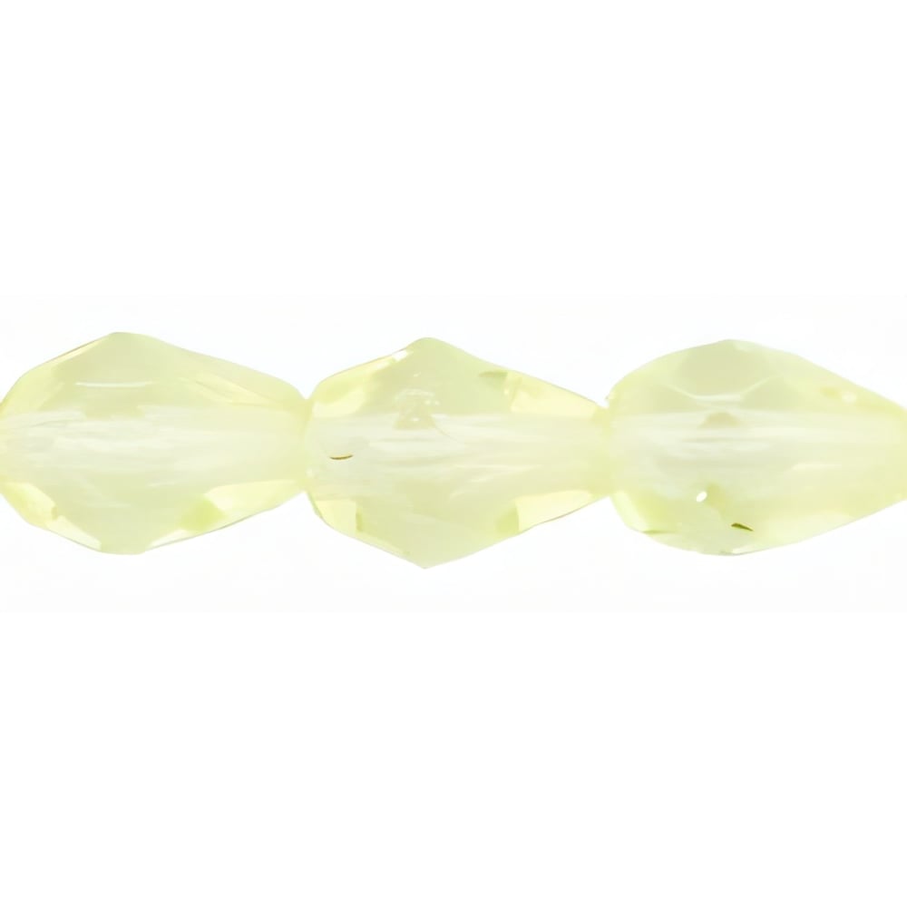 Czech Fire-Polish 7 x 5mm - Teardrop Jonquil (25pcs)