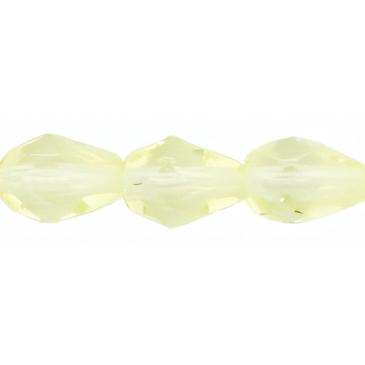 Czech Fire-Polish 7 x 5mm - Teardrop Jonquil (25pcs)