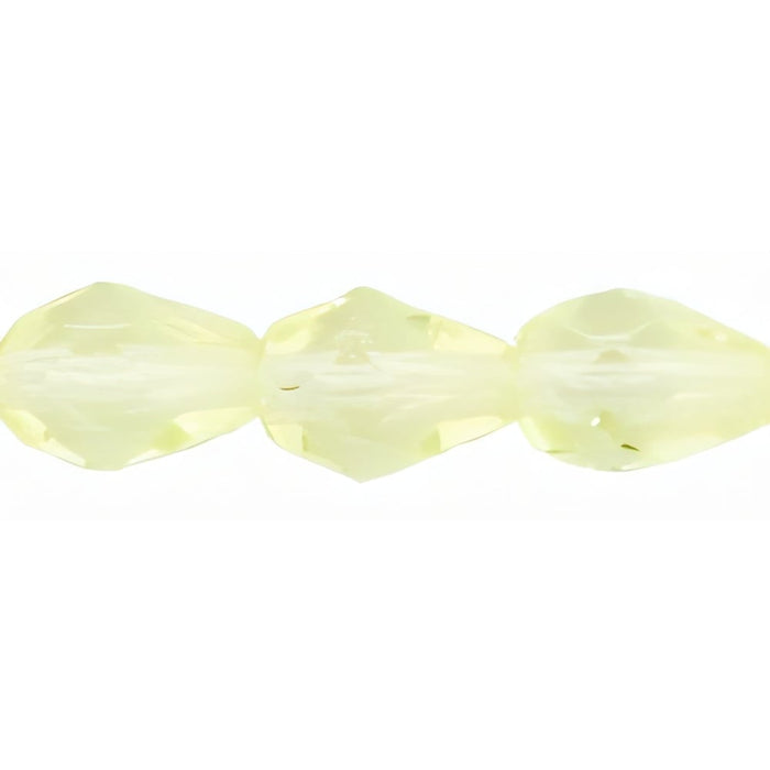 Czech Fire-Polish 7 x 5mm - Teardrop Jonquil (25pcs)