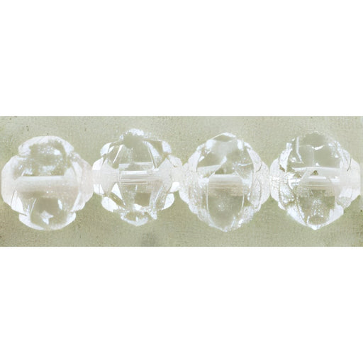 Czech Rosebud Fire-Polish 8 x 7mm Crystal (25pcs)