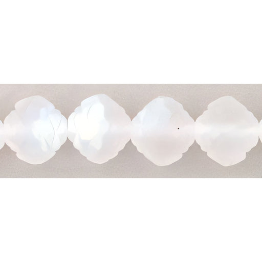 Czech Rosebud Fire-Polish 8 x 7mm Matte - Crystal AB (25pcs)