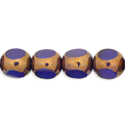 Czech Antique Style Triangle 8mm - Bronze Sapphire (25pcs)