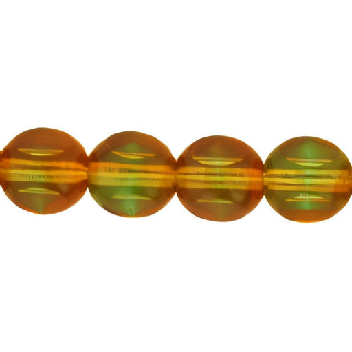 Czech German Style Triangle 8mm Topaz/Green (25pcs)