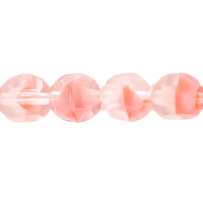 Czech German Style Triangle 8mm Crystal/Rosaline (25pcs)