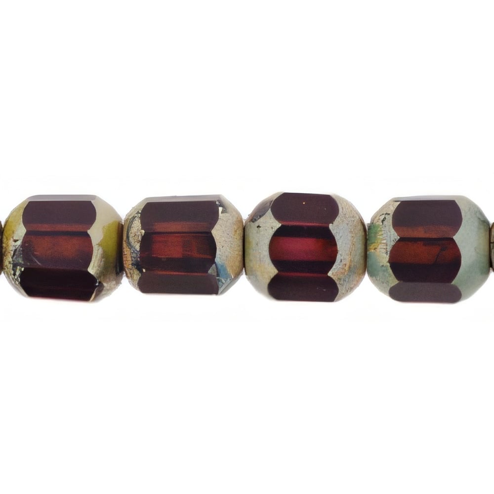 Czech Antique Style Octagonal 8mm Amethyst (25pcs)