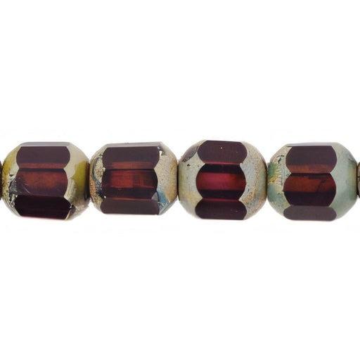 Czech Antique Style Octagonal 8mm Amethyst (25pcs)