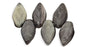 Czech Leaves 10 x 5mm : Jet/ Gray (25pcs)
