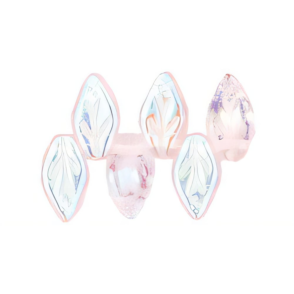 Czech Leaves 10 x 5mm Rosaline AB (25pcs)