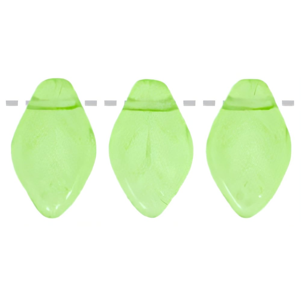 Czech Leaves 12 x 7mm Peridot (25pcs)