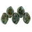 Czech Leaves 14 x 9mm Luster - Transparent Green (25pcs)