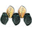 Czech Leaves 14 x 9mm: Bronze - Montana Blue (25pcs)