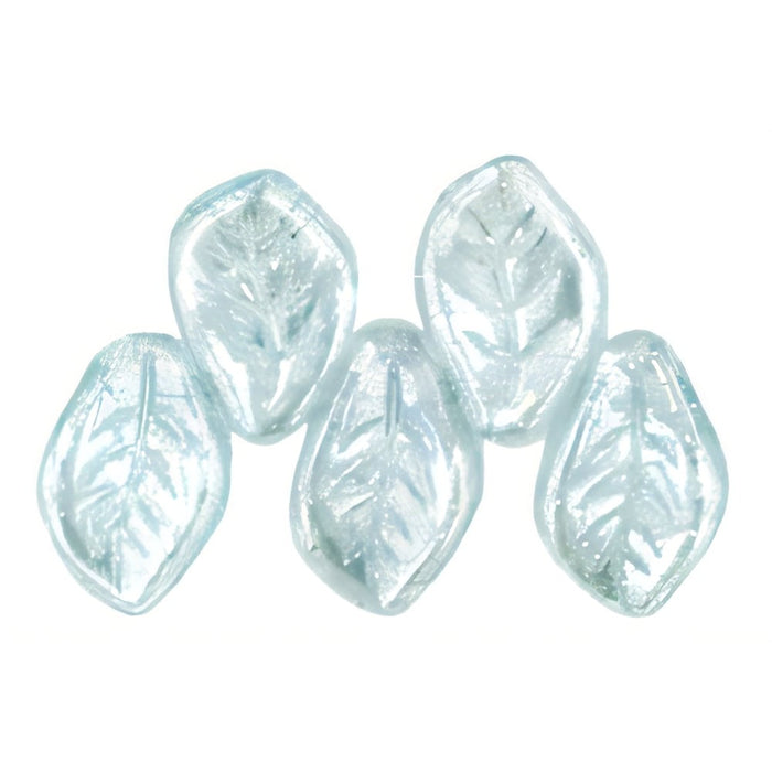 Czech Leaves 14 x 9mm Luster - Crystal (25pcs)