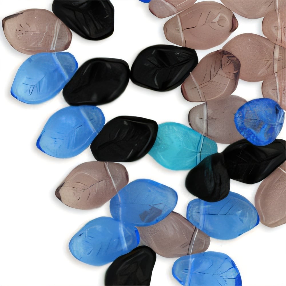 Czech Leaves 14 x 9mm Winter Storm Mix (25pcs)