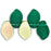 Czech Leaves 14 x 9mm Matte - Emerald - Vitral (25pcs)