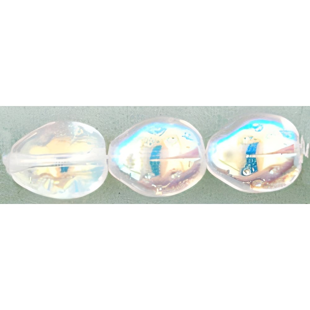 Czech Ladybugs 9 x 7mm Crystal AB (25pcs)