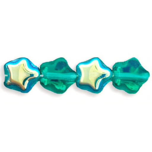Czech Stars 6mm Emerald AB (50pcs)