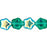 Czech Stars 6mm Emerald AB 5073 (50pcs)