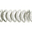 Czech Small Angel Wings 10mm Silver - 1/2 Coat (50pcs)