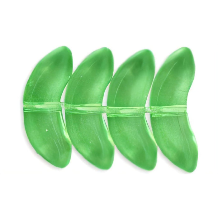 Czech Angel Wings 15mm Peridot (25pcs)