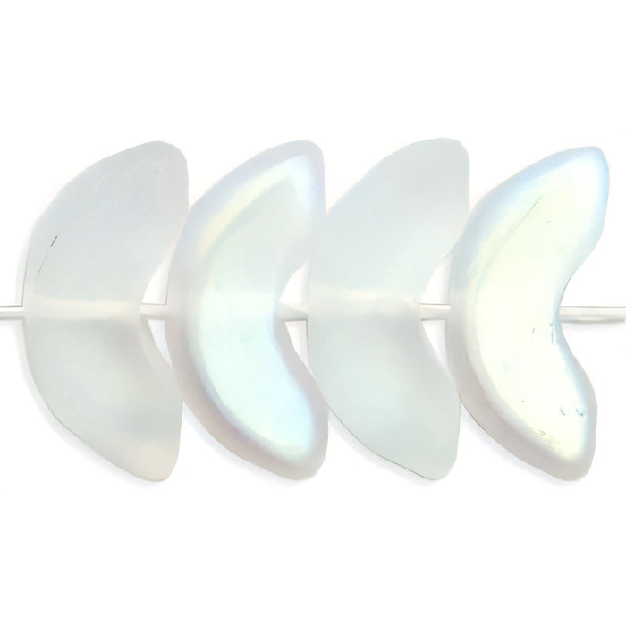 Czech Angel Wings 15mm Matte - Crystal AB (25pcs)