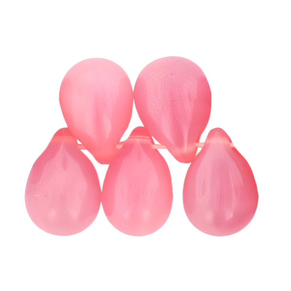 Czech Jumbo Drops 10/14mm Milky Pink (25pcs)