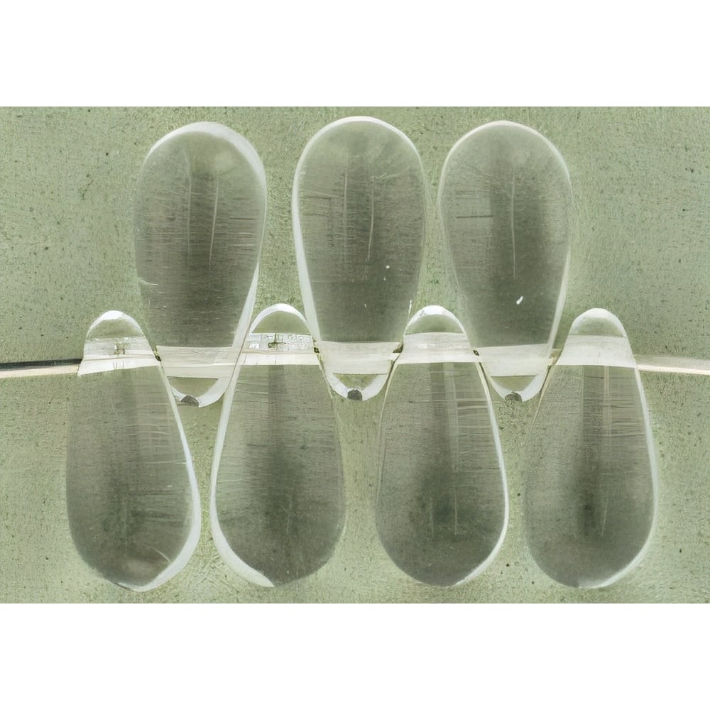 Czech Tear Drops 10 x 5mm: Crystal (50pcs)