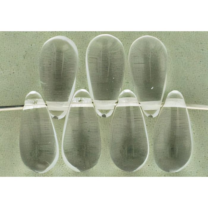 Czech Tear Drops 10 x 5mm: Crystal (50pcs)