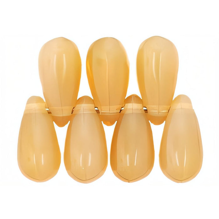 Czech Tear Drops 10 x 5mm: Milky Topaz (50pcs)