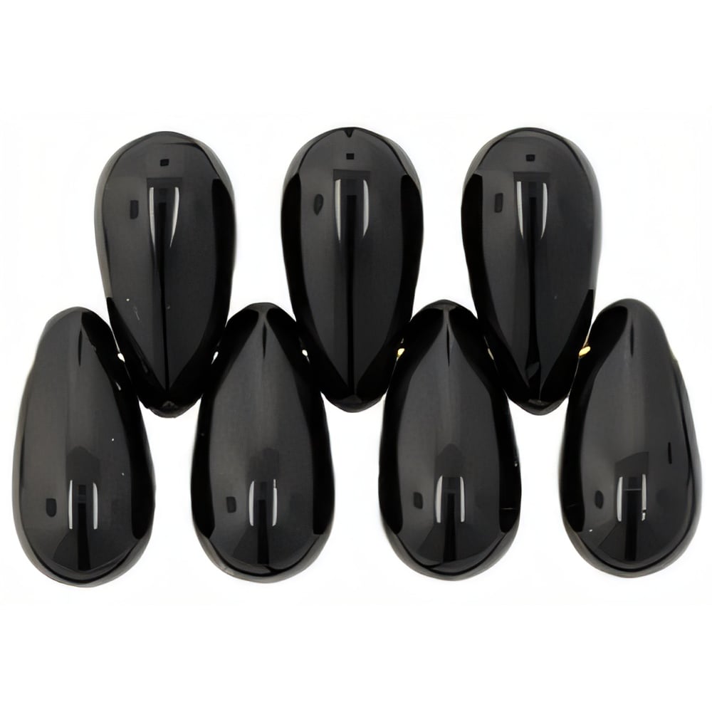 Czech Tear Drops 10 x 5mm Jet (50pcs)