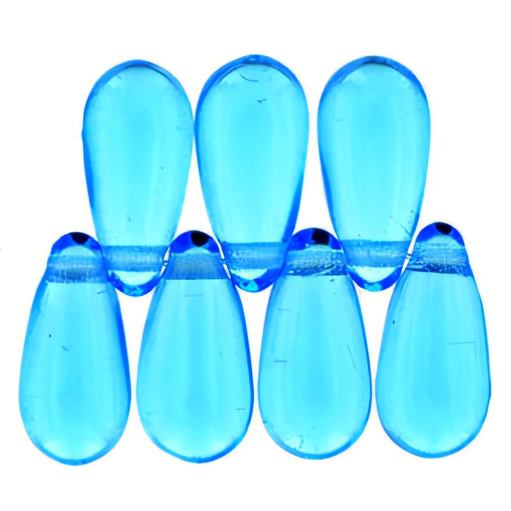 Czech Tear Drops 10 x 5mm: Aquamarine (50pcs)