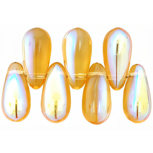 Czech Tear Drops 10 x 5mm Topaz AB (50pcs)