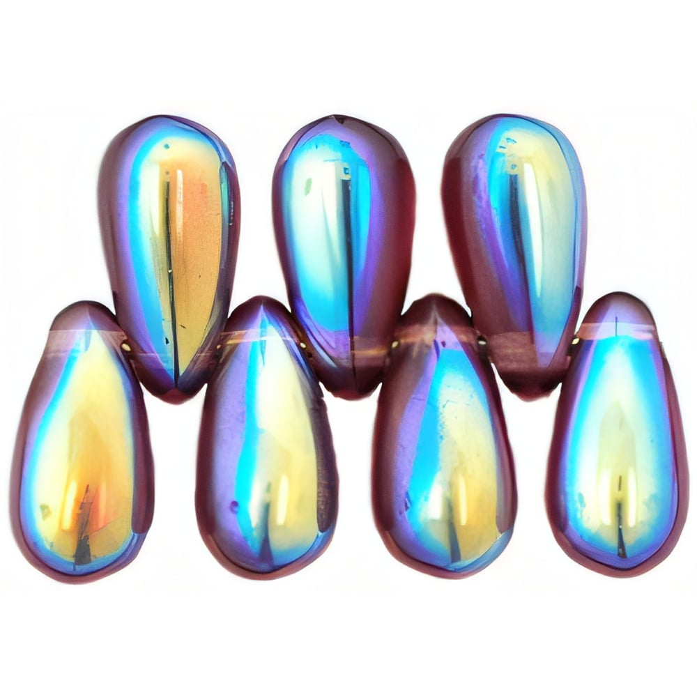 Czech Tear Drops 10 x 5mm Amethyst AB (50pcs)