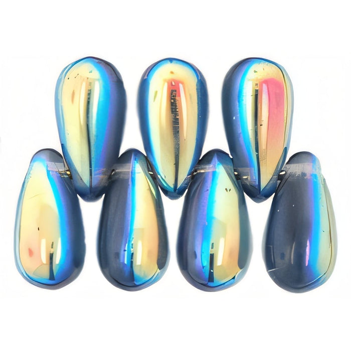 Czech Tear Drops 10 x 5mm Montana Blue AB (50pcs)