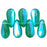 Czech Tear Drops 10 x 5mm Emerald AB (50pcs)