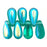 Czech Tear Drops 10 x 5mm Teal AB (50pcs)