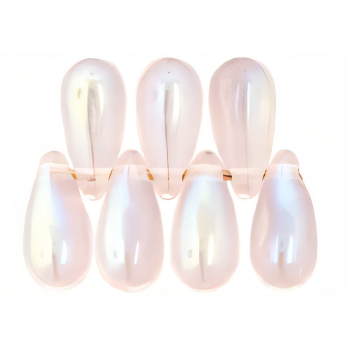 Czech Tear Drops 10 x 5mm Rosaline AB (50pcs)