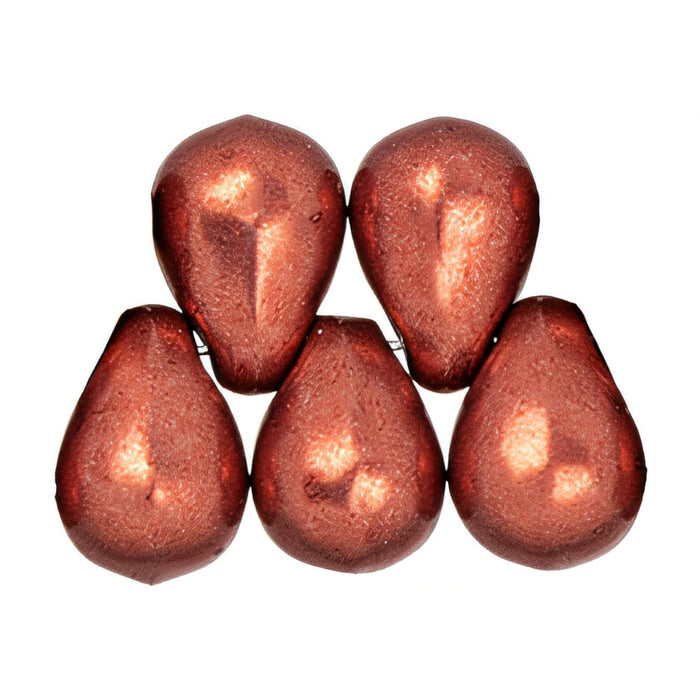 Czech Tear Drops 6 x 4mm ColorTrends: Saturated Metallic Valiant Poppy