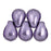 Czech Tear Drops 6 x 4mm ColorTrends: Saturated Metallic Crocus Petal