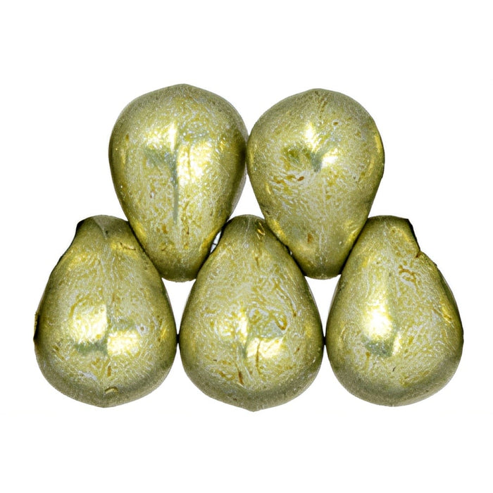 Czech Tear Drops 6 x 4mm ColorTrends: Saturated Metallic Limelight