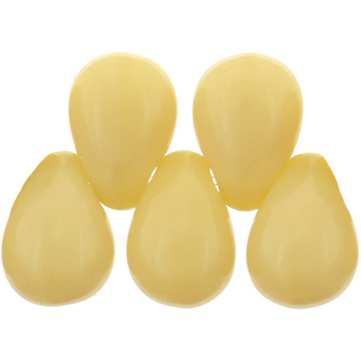 Czech Tear Drops 6 x 4mm Opaque Lt Beige