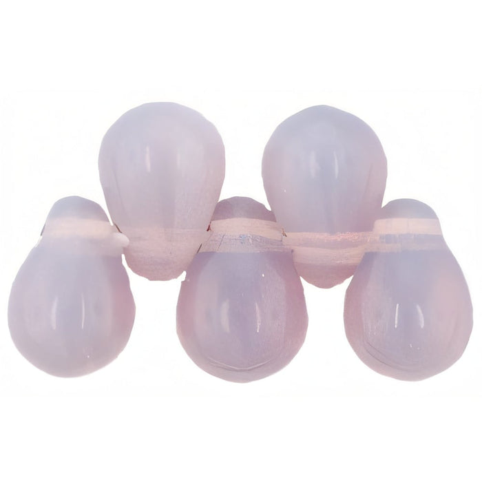 Czech Tear Drops 6 x 4mm Milky Lt Amethyst