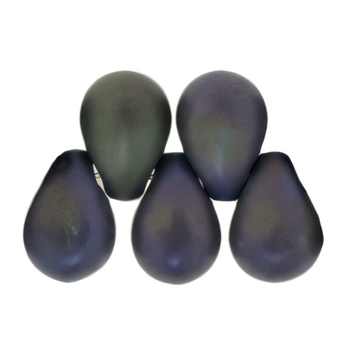 Czech Tear Drops 6 x 4mm Matte - Iris - Purple