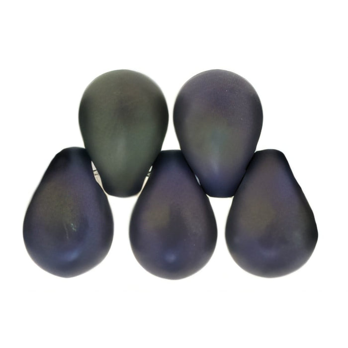 Czech Tear Drops 6 x 4mm Matte - Iris - Purple