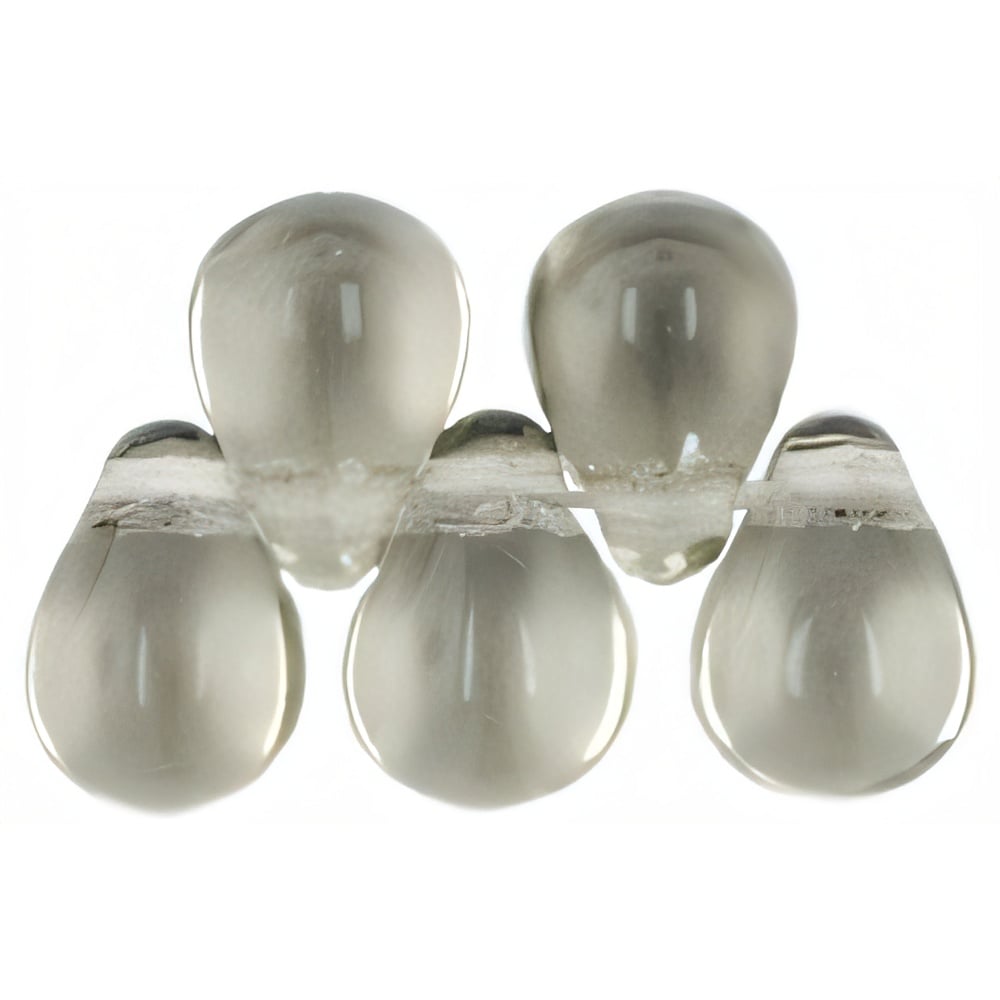 Czech Tear Drops 6 x 4mm Black Diamond