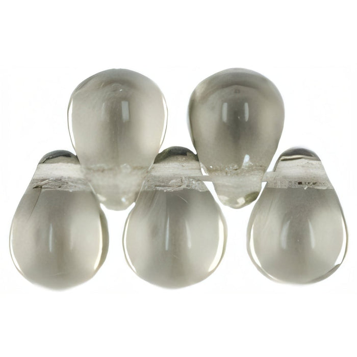 Czech Tear Drops 6 x 4mm Black Diamond