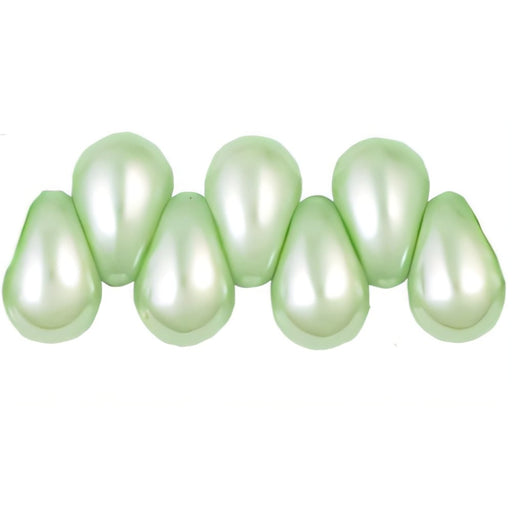 Czech Tear Drops 6 x 4mm Pearl - Mint