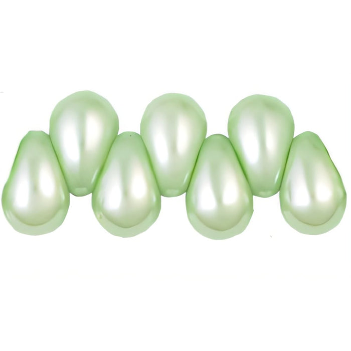 Czech Tear Drops 6 x 4mm Pearl - Mint
