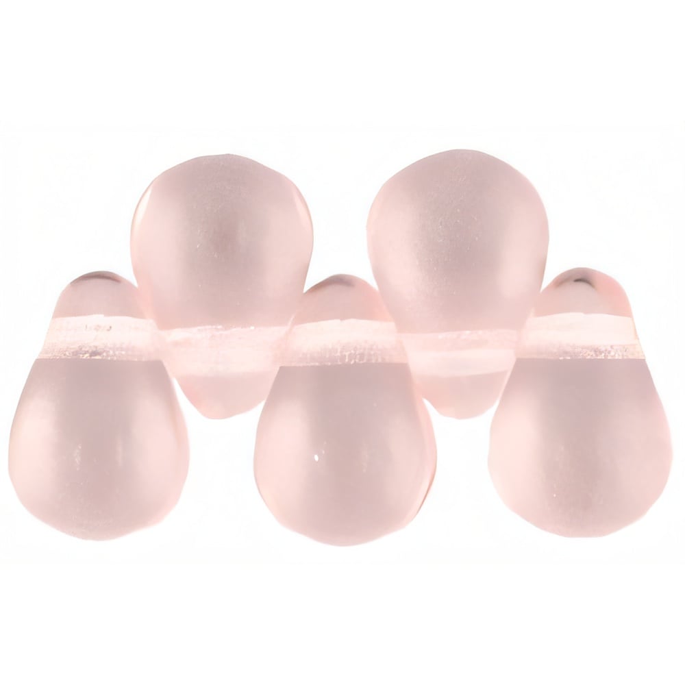 Czech Tear Drops 6 x 4mm Rosaline Dk