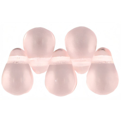 Czech Tear Drops 6 x 4mm Rosaline Dk